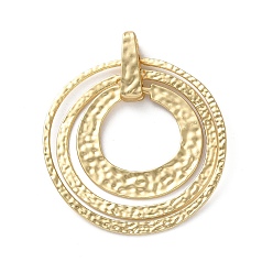 Матовый Золотой Цвет Подвески из сплава , тройной круг, долговечный, без свинца, без никеля и без кадмия, матовый золотой цвет, 68x60x10 мм, отверстие : 6.5 мм