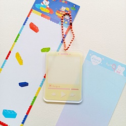 Rectangle Постепенный акриловый диск кулон брелок заготовки, с шаровыми цепей, прямоугольник, 5~10 см