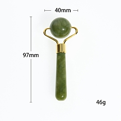 Нефрит Односторонние ролики для лица из натурального нефрита, массажные инструменты, 97x40 мм