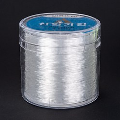 Clear Korean Round Crystal Elastic Stretch Thread, for Bracelets Gemstone Jewelry Making Beading Craft, Clear, 0.8mm, about 164.04 yards(150m)/roll