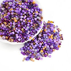 Средняя Орхидея Бисер из стекла , разнообразные, разнообразные, средне орхидеи, 2.5~12.5x2~8x2~8 мм, отверстие : 0.7~1.5 мм, Около 2045~3215 шт / фунт