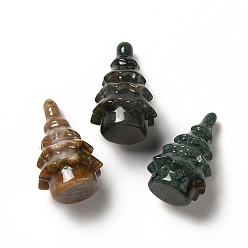 (RRHB277) Кристалл на подкладке из медово-бежевого цвета Естественные индийские украшения дисплей агата, рождественская елка, 38.5x24.5 мм