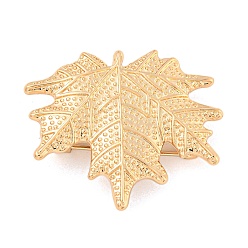 Light Gold Брошь из сплава в форме кленового листа, золотой свет, 33.63x39.5 мм