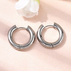 Нержавеющая Сталь Цвет 316серьги-кольца из нержавеющей стали, кольцо, цвет нержавеющей стали, 19x20x4 мм