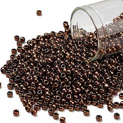 (501) Bronze Higher Metallic Тохо 8/0 круглые бусины, японский бисер, (501) бронза высший металлик, 3 мм, отверстие : 1 мм, Около 10000 шт / фунт