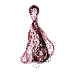 Dark Red Real Silk Embroidery Threads, Friendship Bracelets String, 8 Colors, Gradient color, Dark Red, 1mm, 20m/bundle, 8 bundles/set
