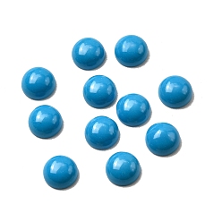 Синтетическая Бирюза Синтетических бирюзовый кабошон, Hlaf Round, 8x4 мм