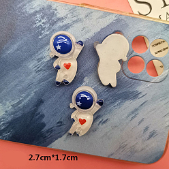 Spaceship Кабошоны из полупрозрачной смолы, астронавт, синие, космическая тема шаблон, 27x17 мм