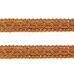 Шоколадный Шитье из полиэстера, Ободок ручной работы свитер с лентой декоративный пояс многоножка плетеный кружевная лента юбка воротник рукава сбоку, цвет шоколада, 3/8 дюйм (11 мм)