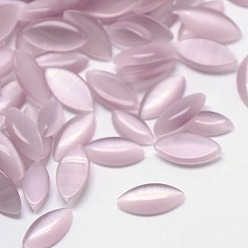Thistle Cat Eye Cabochons, Horse Eye, Thistle, 16x8x2.5mm
