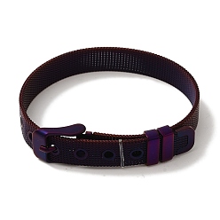 Rainbow Color Ионное покрытие (ip) 201 браслет из нержавеющей стали, полирование, Радуга цветов, 224x12.5 мм