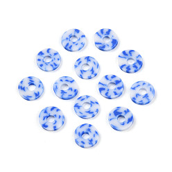 Королевский синий Бусины из полимерной глины , Диск / плоские круглые, Heishi бусы, королевский синий, 6~6.5x1~1.5 мм, отверстие : 2 мм, Около 25000 шт / 1000 г