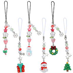 Mixed Shapes 6шт. 6 варианты ремешков для мобильных телефонов из акрила, стекла и смолы, разнообразные, 134~145 мм, 1 шт / стиль