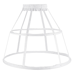 Белый Юбка-крючок из полиэстера и пластиковой проволоки для свадебного платья, бального платья, белые, 590x470 мм