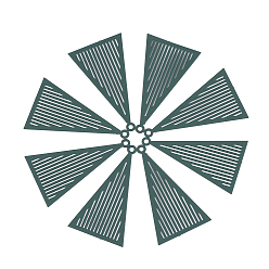 чирок 430 из нержавеющей стали филигранные подвески, окрашеные, гравированные металлические украшения, треугольные, темно-серый, 35x20x0.5 мм, отверстие : 1.5 мм