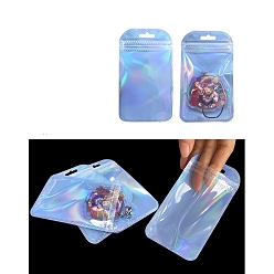 Васильковый Прямоугольник пластиковые почтовый замок сумки, многоразовые упаковочные пакеты, мешок с самоуплотнением, васильковый, 10x6.5 см, односторонняя толщина: 2.7 мил(0.07мм)