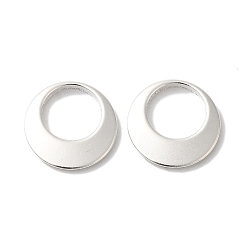 Посеребрённый Латуни кулон, без свинца и без кадмия, плоско-круглые, 925 серебро покрытием, 12x1.5 мм, отверстие : 7.5 мм
