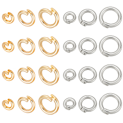 (52) Непрозрачная лаванда 24шт. 6 варианты латунных соединительных колец с фиксатором, открытый круг, разноцветные, 5.5~10x2.5~3 мм, внутренний диаметр: 2.5~6.5 мм, 4 шт / стиль