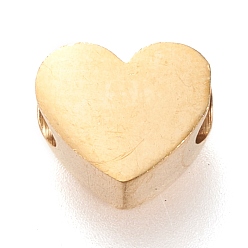 Золотой 304 бусины из нержавеющей стали 2 полированные, сердце, золотые, 7x6x3 мм, отверстие : 2 мм