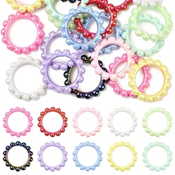 (52) Непрозрачная лаванда 20шт 10 цвета акриловые бусины рамка, цветок, разноцветные, 42x7 мм, отверстие : 3 мм, 2 шт / цвет