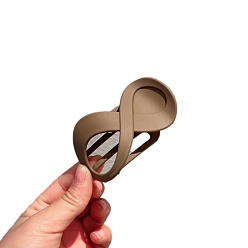 Светло-коричневый Заколки для волос с когтями из смолы, аксессуары для волос для женщин и девочек, бесконечность, загар, 43x88 мм