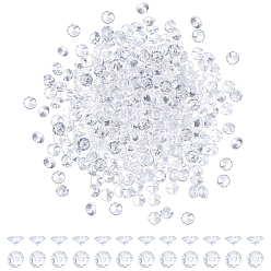 Прозрачный 400кабошоны из кубического циркония, класс А, граненые, алмаз, прозрачные, 4x2.5 мм