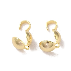 Настоящее золото 24K Латунной шариковой советы, Калотте заканчивается, крышка раскладушки, реальный 24 k позолоченный, 10.5x5.5 мм, отверстие : 1.2 мм