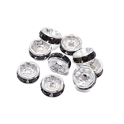 Реактивный Самолет Rondelle латунь горный хрусталь Spacer бисер, для браслета ожерелья своими руками изготовление ювелирных изделий аксессуары, платина, струя, 6 мм, отверстие : 1.7 мм