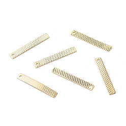 Настоящее золото 24K Латунные подвески, долговечный, без кадмия и без свинца, прямоугольные, реальный 24 k позолоченный, 20x3x0.2 мм, отверстие : 1.2 мм