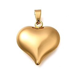 Золотой 304 подвески из нержавеющей стали, шарма сердца, золотые, 22x20x7 мм, отверстие : 6x3 мм