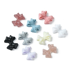 (52) Непрозрачная лаванда Непрозрачные кабошоны из смолы, бантом, разноцветные, 10x8x4 мм