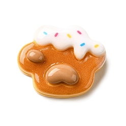 Paw Print Кабошон из непрозрачной смолы с рисунком в виде отпечатка лапы, отпечаток лапы, 19.5x24.5x8 мм