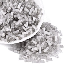 Гейнсборо Стеклянные бусины в стиле верстака класса А FGB, бамбук совместное, имитация шарики глаза кота, светло-серые, 7.5x3.5~4 мм, отверстие : 1.2~1.5 мм, Около 3000 шт / фунт