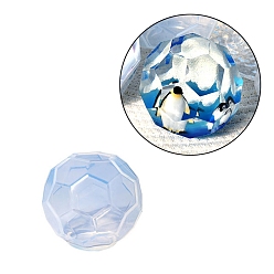 Белый Diy граненый шар дисплей силиконовые формы, формы для литья смолы, для уф-смолы, изготовление изделий из эпоксидной смолы, белые, 42x37 мм, отверстие : 15 мм