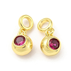 Камелия Латунь с кубическим цирконием подвеской, без кадмия и без свинца, круглые, камелия, 23.5x11x9.5 мм, отверстие : 5 мм