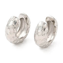 Платина Серьги-каффы из латуни для женщин, без свинца и без кадмия, долговечный, кольцо, платина, 13x14x5 мм