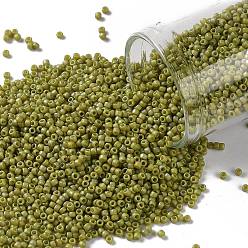 (2630F) Semi Glazed Rainbow Lemongrass Тохо 15/0 круглые бусины, японский бисер, (2630 f) полуглазированный радужный лимонник, 1.5 мм, отверстие : 0.7 мм, о 3000шт / бутылка, 10 г / бутылка