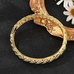 Золотой Латунные браслеты на петлях для женщин, стойки покрытие, золотые, 1/4 дюйм (0.8 см), внутренний диаметр: 2-3/8 дюйм (5.95 см)