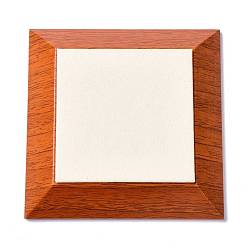 Antique White Square Wood Pesentation Jewelry Bracelets Display Tray, Covered with Microfiber, Coin Stone Organizer, Antique White, 11x11x2.2cm