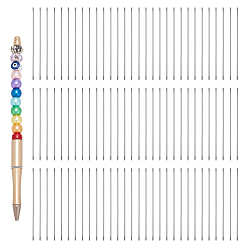 Нержавеющая Сталь Цвет 100 шт. 304 специальные удлиненные стержни из нержавеющей стали для шариковых ручек, цвет нержавеющей стали, 117x1.8 мм