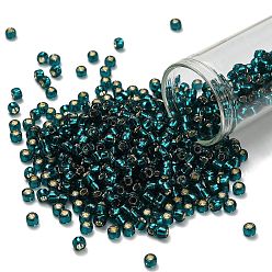 (27BD) Silver Lined Teal Тохо 6/0 круглые бусины, японский бисер, (27 bd) бирюзовый цвет с серебряной подкладкой, 4 мм, отверстие : 1.5 мм, Около 840 шт / 50 г