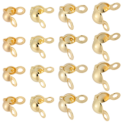 Настоящее золото 18K 240шт 4 стили латунные наконечники бусин, без никеля , Калотте заканчивается, крышка раскладушки, реальный 18 k позолоченный, 6.5~8x3.5~4x3~4 мм, отверстие : 1~1.6 мм, 60 шт / стиль