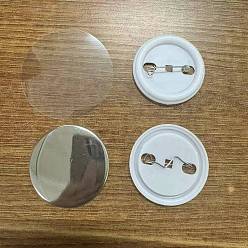 Белый Набор для изготовления булавки для броши своими руками, включая железные и пластиковые основы для брошей, пластиковая хлопья, белые, 54x0.1 мм