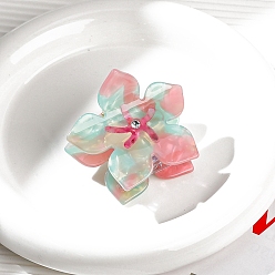 Голубой Акриловые заколки для волос на когтях, для женщин девушек, цветок, голубой, 55x50 мм