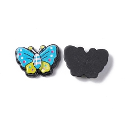 Озёрно--синий Непрозрачные кабошоны из смолы, бабочка, Плут синий, 17x24x4.5 мм