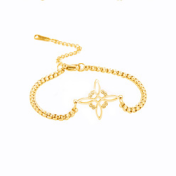 Золотой Ведьмин узел 304 браслеты из нержавеющей стали, браслеты-цепочки для женщин, золотые, 6-3/4 дюйм (17 см)
