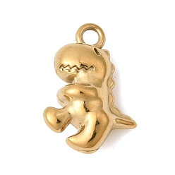 Золотой 304 подвески из нержавеющей стали, очарование динозавра, ионное покрытие (ip), золотые, 17.5x12x7 мм, отверстие : 1.8 мм