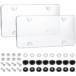 Прозрачный Пластиковые рамки для номерных знаков для домашних животных, держатель рамки номерных знаков, для авто-грузовика, прямоугольные, прозрачные, 313x160x15 мм