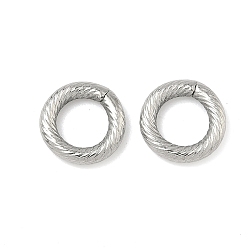 Нержавеющая Сталь Цвет 304 нержавеющей стали связывающий кольца, текстурированное круглое кольцо, не тускнеет, цвет нержавеющей стали, 13x2.5 мм, внутренний диаметр: 8 мм