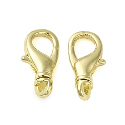 Doré  Fermoirs mousquetons en laiton, sans cadmium et sans nickel et sans plomb, or, 16x8x4mm, Trou: 1x2mm